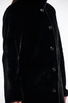 Nonna Single Breasted Fake Fur Coat Black